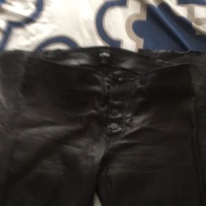 Hudson soft leather  super skinny bootleg